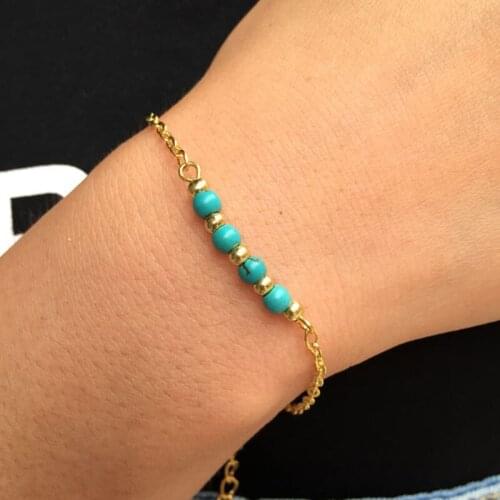 Fashion New Women Jewelry present synthetic beads Chain slave bracciali donna bracelet pulseira ouro bracciale Bracelets