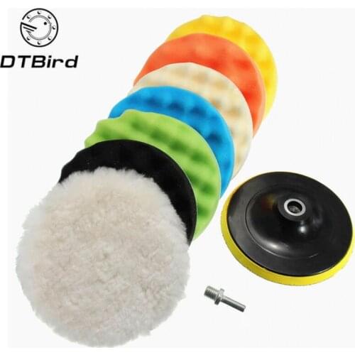 9Pcs/Set 4 Inch 100mm Buffing Pad Polishing Pad Kit For Car Polisher Psds M10 Thread Abrasive Tools Wheel Polishing Disk