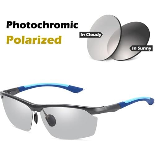 2018 New Photochromic Polarized Sunglasses Mens Sports Eyewear Cycling Fishing Driving Outdoor Riding Goggle UV400 Sun Glasses