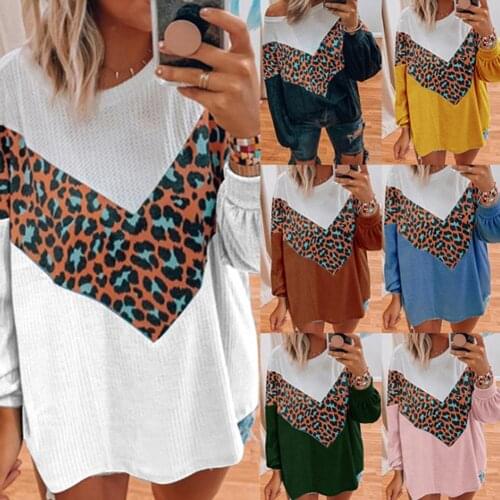 2020 Autumn Winter Ladies Knitted Sweater Women Patchwork Color Block Loose Blouse Long Sleeve Knitted Sweater Pullovers Top