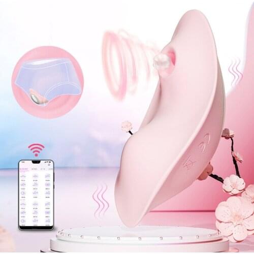 Wearable Sucking Vibrator 9 Mode APP Control Sucker Vibrator Vagina Clitoris Stimulator Oral Nipple Massager Sex Toys for Women