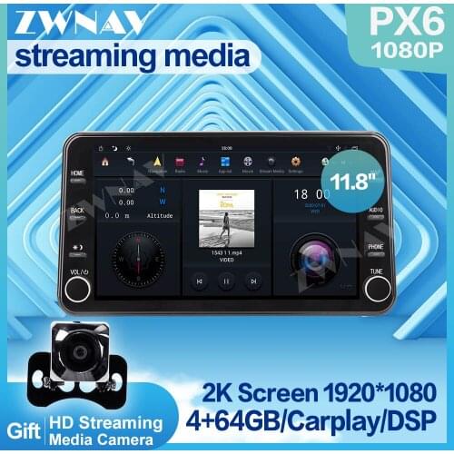 PX6 MAX-PAD 1920*1080 11.8" Android 9.0 Car Multimedia Player streaming media For Jeep Wrangler 2011-2017 radio stereo head unit