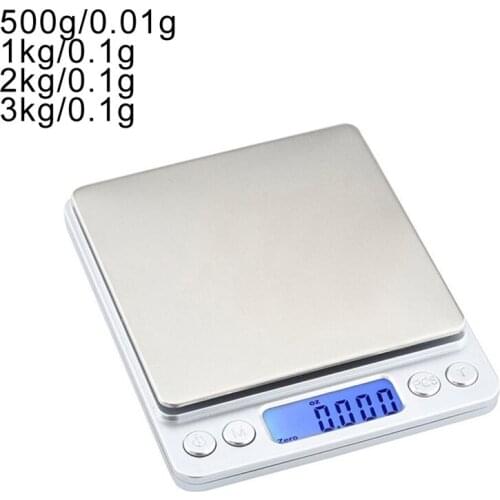 0.01/0.1g Precision LCD Digital Scales 500g/1/2/3kg Mini Electronic Grams Weight Balance Scale for Tea Baking Weighing Scale