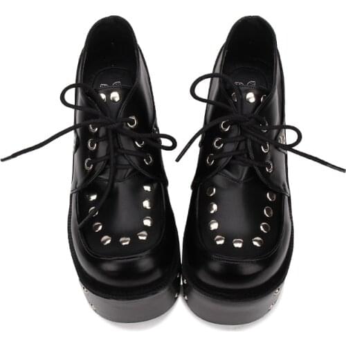 Angelic imprint New Arrival Punk Lolita style Women Pumps gothic Platform Wedge Heel shoes size 35-46 8960