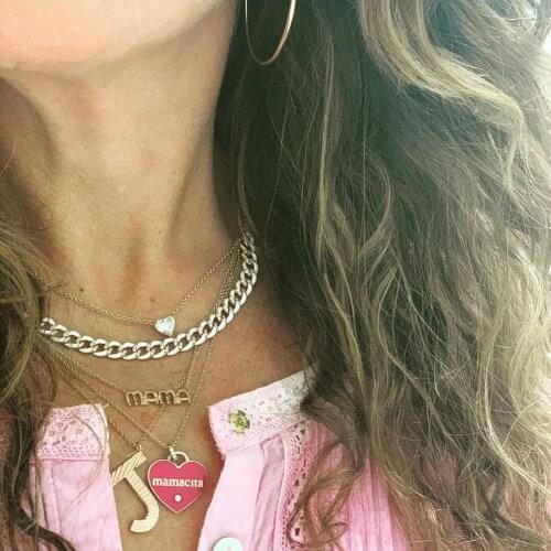 2021 New Design Fashion Women Jewelry Candy Neon Enamel Colorful 7mm Enamel Miami Cuban Chain Rainbow Choker Necklace 35+10CM