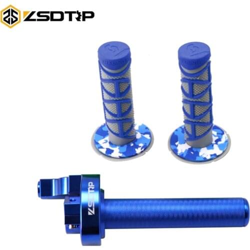 ZSDTRP 7/8" CNC Aluminum Motorcycle Throttle Grips 22mm Throttle Grips + Handle cover for Honda for Yamaha for Kawasaki