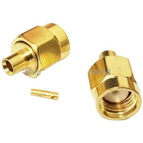 1pc RP-SMA Male Plug RP SMA RF Coax Connector Solder Cable RG405.086" Straight Goldplated NEW wholesale