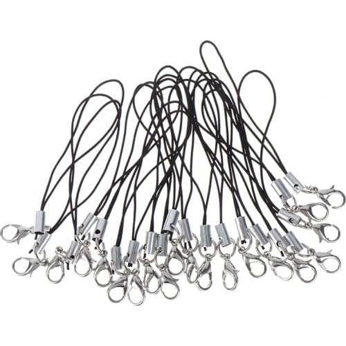 10pcs Lanyard Lariat Cords Lobster Clasp Rope Keychains Hooks Mobile Phone Strap Charms Keychain Bag Accessories Keyring