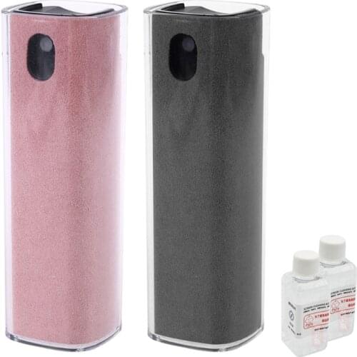 2 Colors Mobile Phone Computer Screen Cleaning Tool Mobile Phone Portable Screen Cleaning Spray+ Replenisher Liquid Set