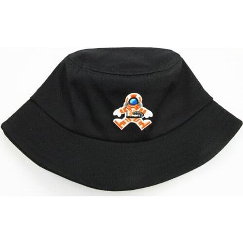 2021 Astronaut Embroidery Cotton Bucket Hat Fisherman Hat Outdoor Travel Hat Sun Cap Hats for Men and Women 216