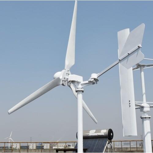 5000w Horizontal Wind Turbine Generator 96v 220v 380v 5kw Windmill Home Use High Efficient