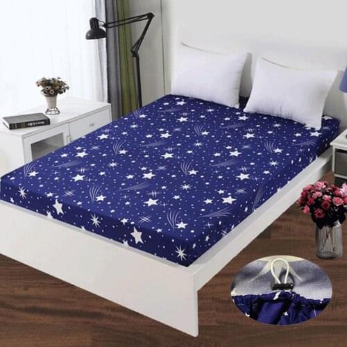 65 1 pc 100% Polyester Sheet Mattress Cover Bed Sheet Printing Fitted Sheet Four Corners With Elastic