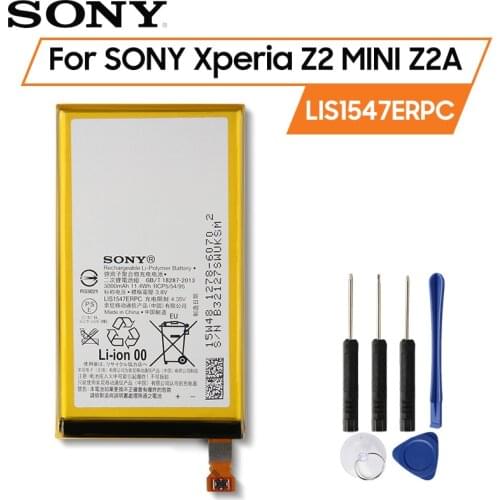 Original SONY Battery For SONY Xperia Z2 Compact Z2A Z2 MINI ZL2 SOL25 D6563 Z2MINI LIS1547ERPC 3000mAh Authentic Phone Battery