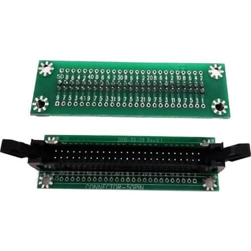 Free shipping 10pc 50Pin PCB adapter board With DC connector soldering 2.54MM pitch Transfer PCB