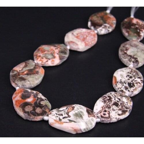 15.5"strand Natural Brown Ocean Jades Faceted Slab Loose Beads,Raw Ocean Jaspers Agates Slice Nugget Pendants Jewelry Making