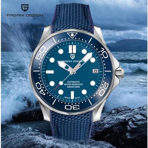 PAGANI Design Top Brands Blue Men Watches 2020 New 007 commander Men Watch Fashion waterproof 100M wristwatch Japan NH35 1667