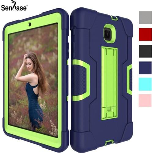 For Samsung Galaxy Tab A 8.0 2018 SM T387 T387W T387V Case Shockproof Kids Safe PC Silicon Hybrid Stand Full Body Tablet Cover