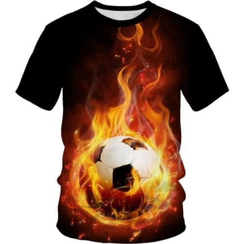 Summer Women Men Fashion 3D Print T-Shirt Funny Water Football Soccer Boy Girl Tshirts Children Cool Birthday Party Gift Clothes
