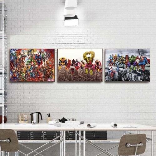 Full Drill Square/Round 5D Diamond Painting Marvel Superhero Superhero Captain America Spider Hulk Mosaic Home Decoration