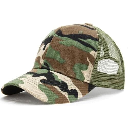 Summer mens and womens camouflage hats outdoor mesh cap fishing cap casual baseball sun visor caps