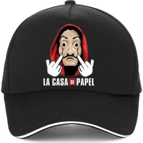 Summer Men Women hip hop cap Cool Money Heist The House of Paper La Casa De Papel Print Baseball cap Funny men snapback hats