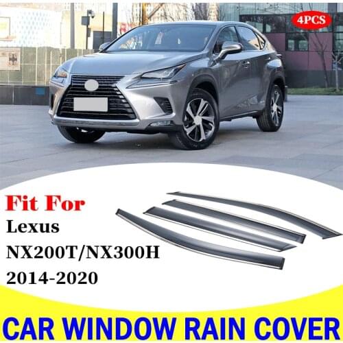 FOR Lexus NX200T NX300H 2014-2020 window visor car rain shield deflectors awning trim cover exterior rain cover car accessories