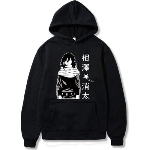 Men Hoodie Shota Aizawa Hoodies Streetwear My Hero Academia Pullover Sweatshirt Boku No Hero Men Fashion Hip Hop Hoodie