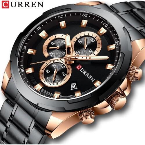 Watch Men Men Watches CURREN Top Brand Luxury Quartz Wristwatch Men Military Full Steel Waterproof Sport Watch Relogio Masculino
