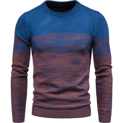 New Arrival Mens Knitwear Pullers Round Neck Mixed Bottom Sweaters