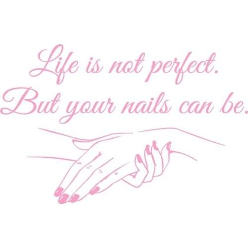 Window Decal Nail Wall Sticker Nail Art Wall Mural Beauty Two-handed Personality Wall Sticker Decoration Art Gift Home Decor