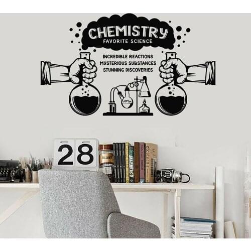 Science Wall Decal Chemistry Lab Discoveries Substances Vinyl Wall Stickers for School Chemistry Lab Decoration Poster X577