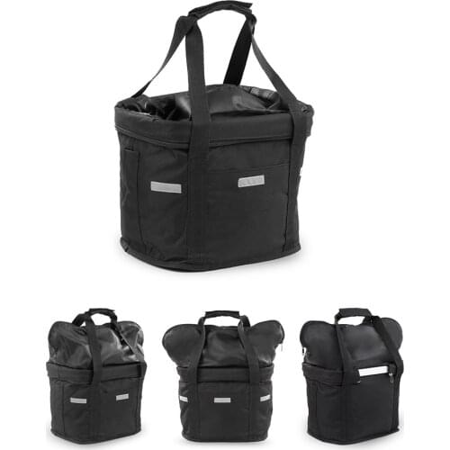 Bicycle Front Basket Cycling Bag Removable Waterproof Bike Handlebar Canvas Shopping Basket Pet Frame Bag Bicycle Accessories