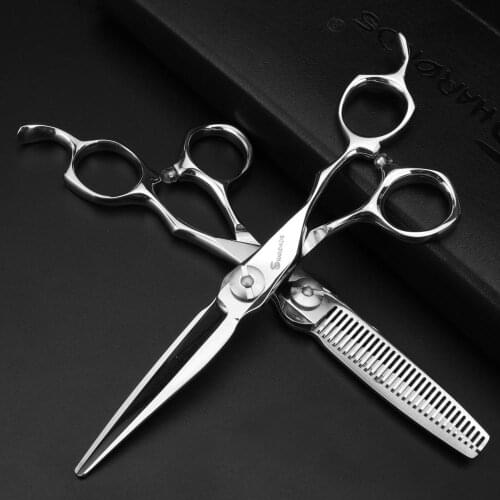 Hair cutting scissors professional 6 inch 440c japanese steel hairdressers scissors thinning scissors