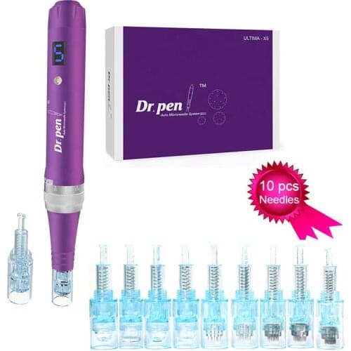 Professional Wireless Digital Display Dr. Pen Ultima X5 Microneedling Pen of Rechargeable skin care Kit with 10 pcs needles