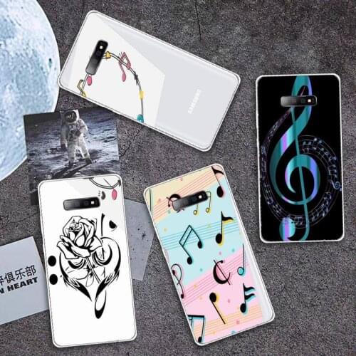 Musical notes sheet music Transparent phone case for Samsung A71 S9 10 20 HUAWEI p30 40 honor 10i 8x xiaomi note 8 Pro 10t 11