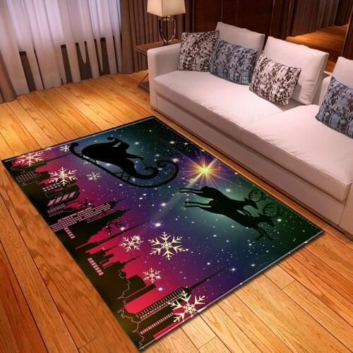 Christmas Pattern Living Room Carpet Bedroom Bedside Decoration Floor Carpet Home Hallway Mat For Children Sofa Coffee Table Rug