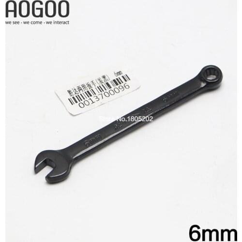6mm*109mm High Quality Combination Spanner Wrench Black Chave Combinada