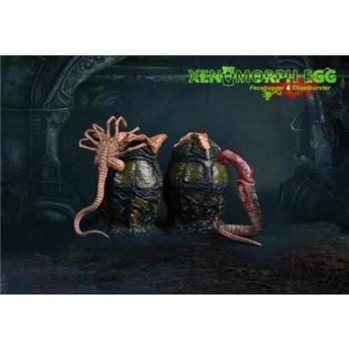 1/6 FG044-A Xenomorph Egg Facehugger Chestburster Set Models for 12 inches Action Figures Scene Accessories