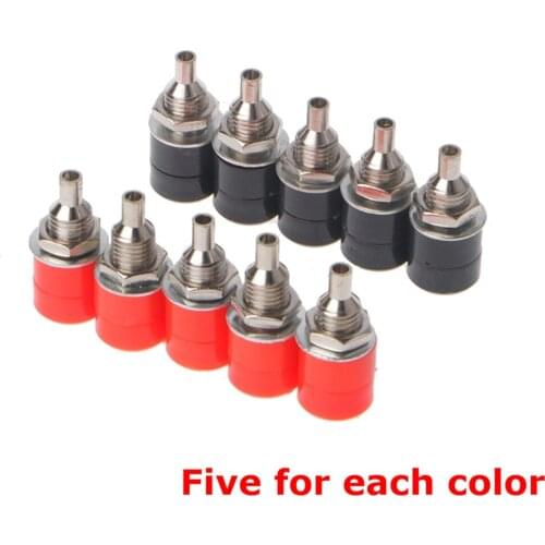 10 Pcs 4mm Female Banana Plug Socket Connector Binding Post Amplifier Terminal