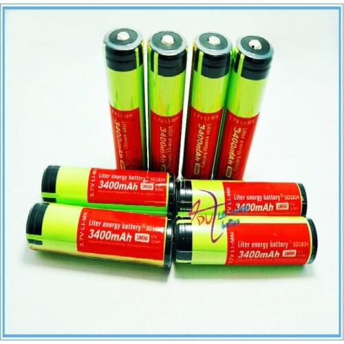 10 PCS/lot New Protected Original 18650 3.7V 3400MAH NCR18650B with PCB Li-ion rechargeable battery for tablet pc 7-9 inch