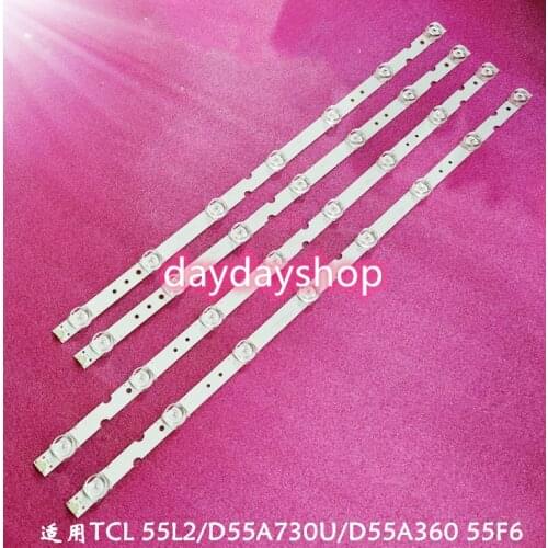 10set=40pcs LED Backlight strip For TCL 55P65US 55U3800C 55P65 55D6 55F6 55L2 4C-LB5508-HR03J PF02J 55HR330M07B2 55HR330M08A2 V2