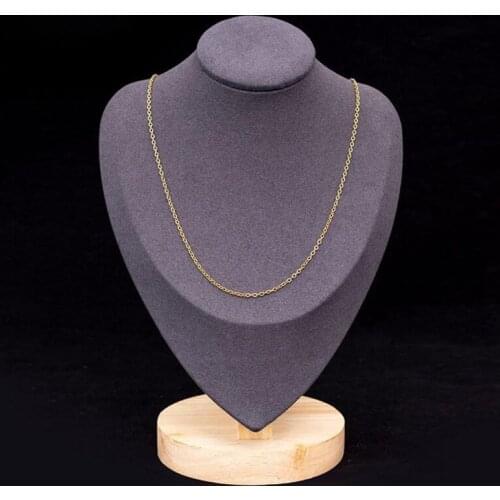 10pcs Gold Stainless Steel Chain Jewelry 2mm width Cross Link Chain Necklace Fit DIY Pendant Necklace Jewelry Making Findings