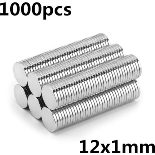 1000pcs Rare Earth Magnets Diameter (specificati number:12 1 ) Small Round Magnets Fridge Permanent Neodymium Magnets