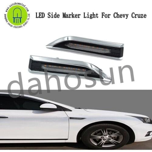 2Pcs Dynamic LED Turn Signal Light Compatible with Chevrolet Chevy Cruze 2009-2015 Error Free Glowing Front Side Marker Lamp