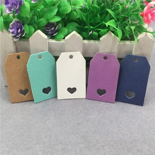 200pcs/lot 5x3cm Simple Style Kraft Paper Cardboard for wedding party Hang Tag Labels