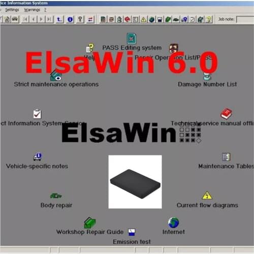 2021 Hot automotive Auto Repair Software ElsaWin 6.0 work for V-W 5.3 For Audi Auto Repair Software Elsa Win 6.0 Free Shipping