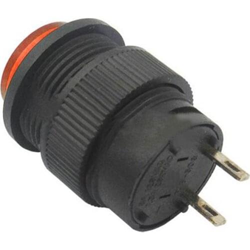 5pcs R16-503B non self locking switch reset round push button switch red 2 pins 16mm 3A 250V