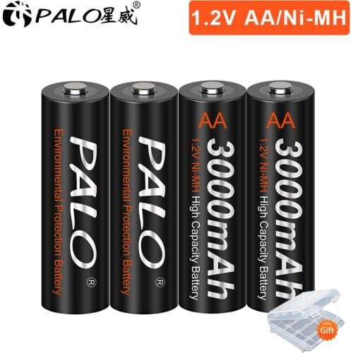 AA Rechargeable Battery AA NiMH 1.2V 3000mAh Ni-MH 2A Pre-charged Bateria low self discharge aa Batteries for toys camera