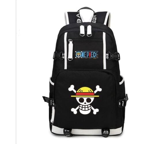 Anime One Piece Backpack Oxford Backpack for Teenagers Boys Girls Luffy Chopper Printing School Bags Casual Travel Daypacks