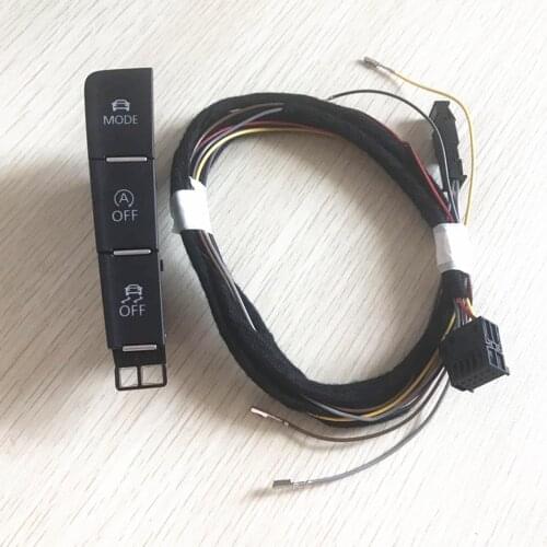 READXT For Golf 7 MK7 Car Mode Driving Pattern Switch ESP OFF Automatic Start & Stop Switch Button With Cable Harness Plug